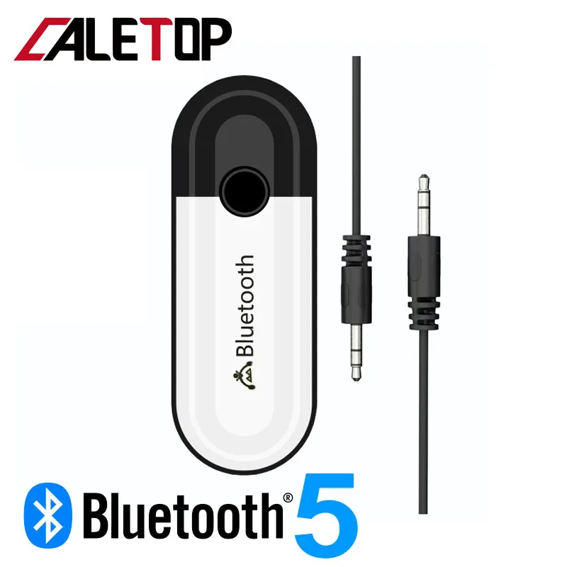 CALETOP Bluetooth 5,0 аудио приемник автомобильный AUX 2 в 1 аудио беспроводной адаптер 3,5 мм разъем для наушников Автомобильный Динамик Комплект USB ключ
