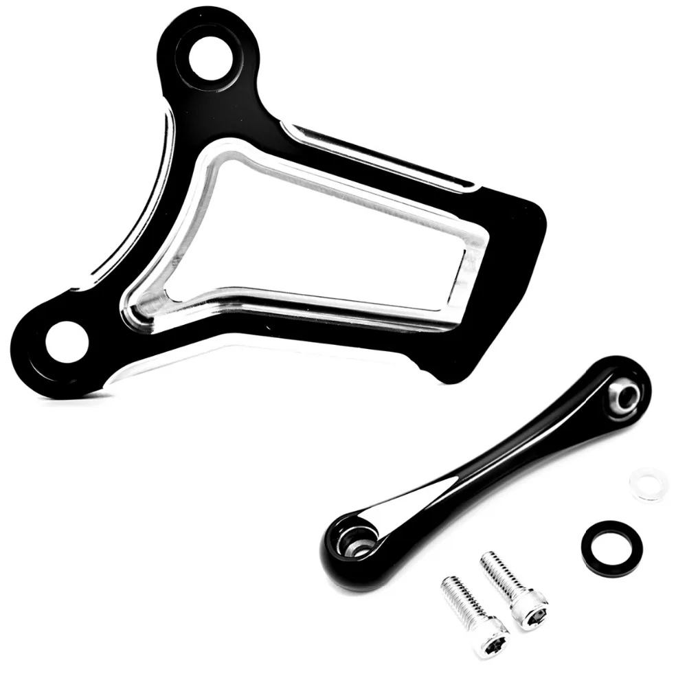 

Shallow Cut Billet Front Engine Mount Bracket&Stabilizer Link Fit For Harley Street Glide Road King FLHX FLHR 2009-2016