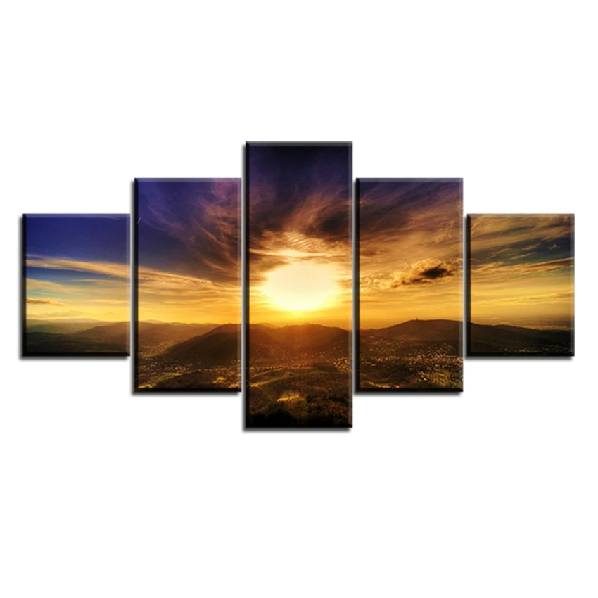 

Sunset-Baden-Baden-Germany NO FRAME Oil Painting Canvas Prints Wall Art Pictures For Living Room Decorations
