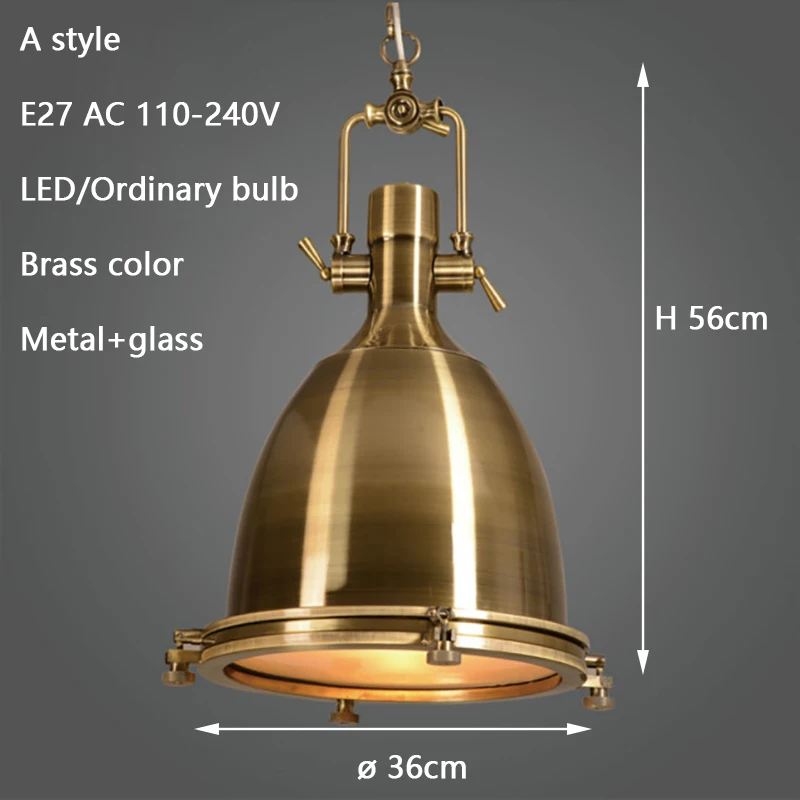 Vintage loft American chain pendant light country restaurant heavy metals industry lamp the wind restoring ancient ways