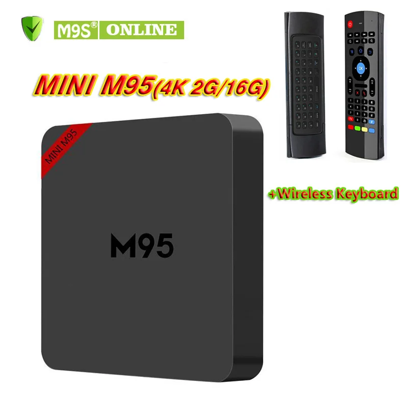 Мини M95 2 ГБ 16 г Android 7 1 KD17.5 ТВ BOX Amlogic S905W 4 ядра Отт поле Suppot К ГГц Wi Fi Media Player MX3