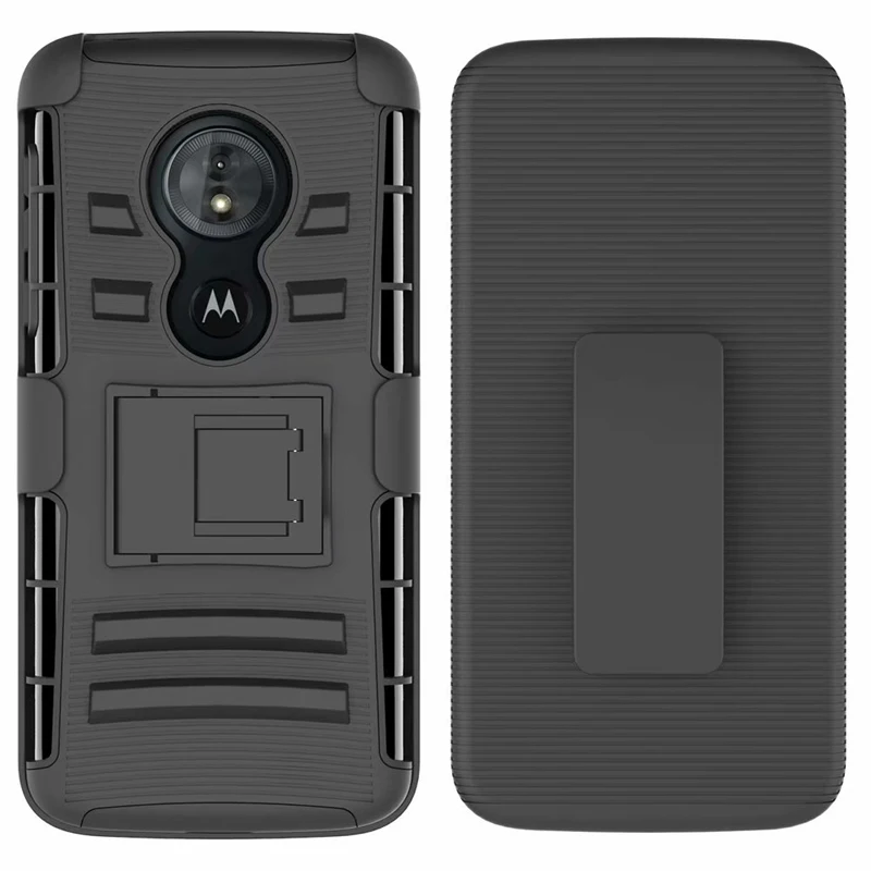 Для Motorola Moto G6 Play/G6Play чехол Гибридный сверхмощный 3 в 1 военный Камуфляжный жесткий ударопрочный Чехол Зажим для ремня Стенд чехол