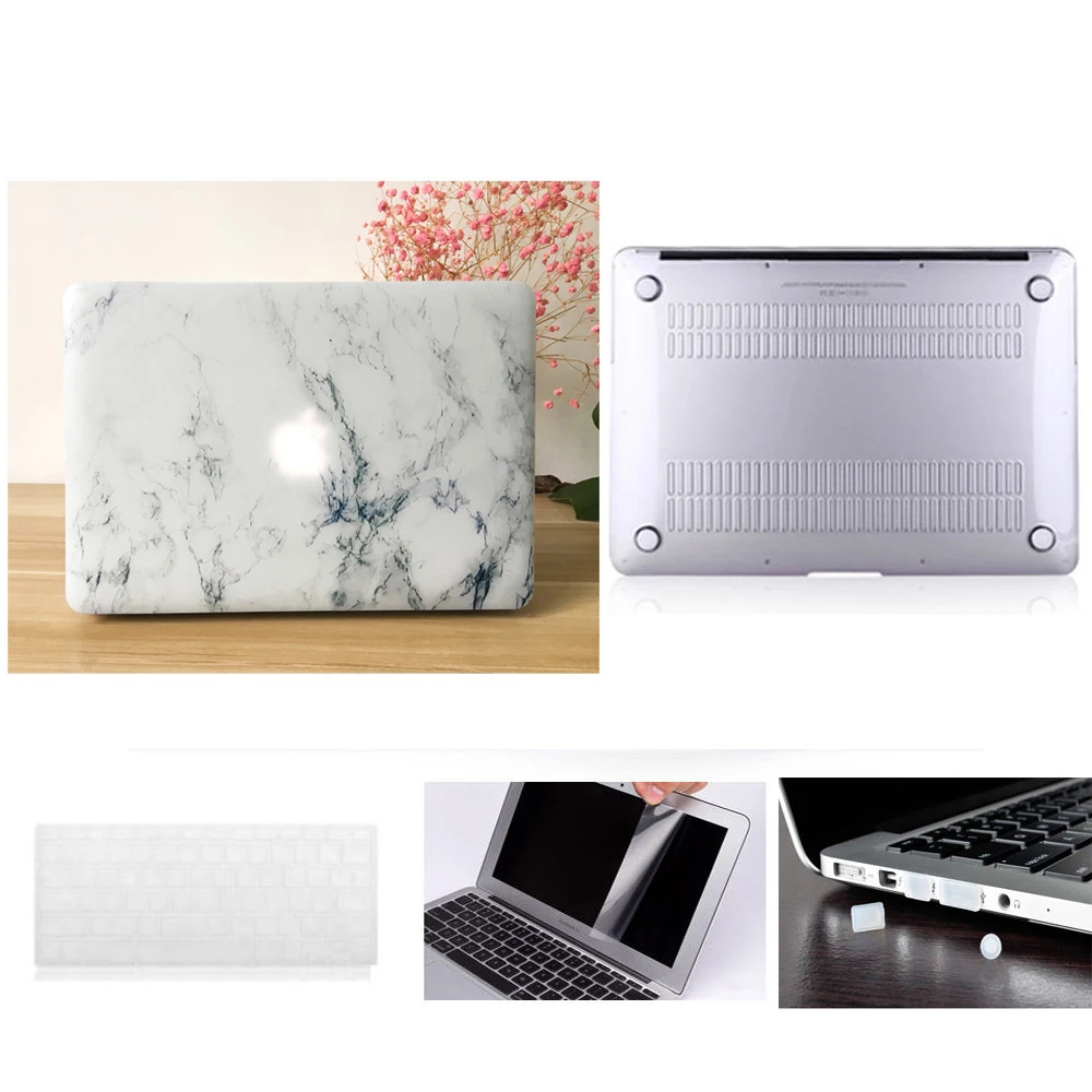 Жесткий Чехол для ноутбука + чехол клавиатуры пленка экрана пылезащитный MacBook Air 11