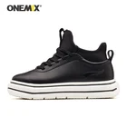 Новинка 2020, женская кожаная фотообувь ONEMIX, черные кроссовки для увеличения роста, модная классическая Уличная обувь