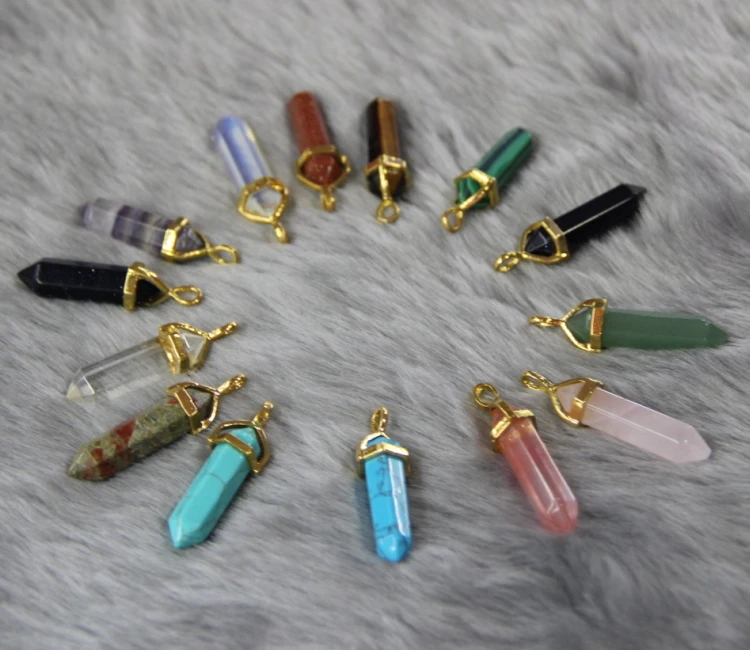 Подвеска из кварца 5 шт./лот драгоценные камни кварцевый кристалл шестиугольник