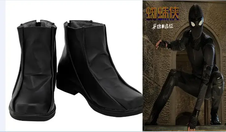 Shoes Черный костюм для косплея Человека-паука; черный костюм Человека-паука для Хэллоуина; Карнавальная маска; обувь - Цвет: Shoes