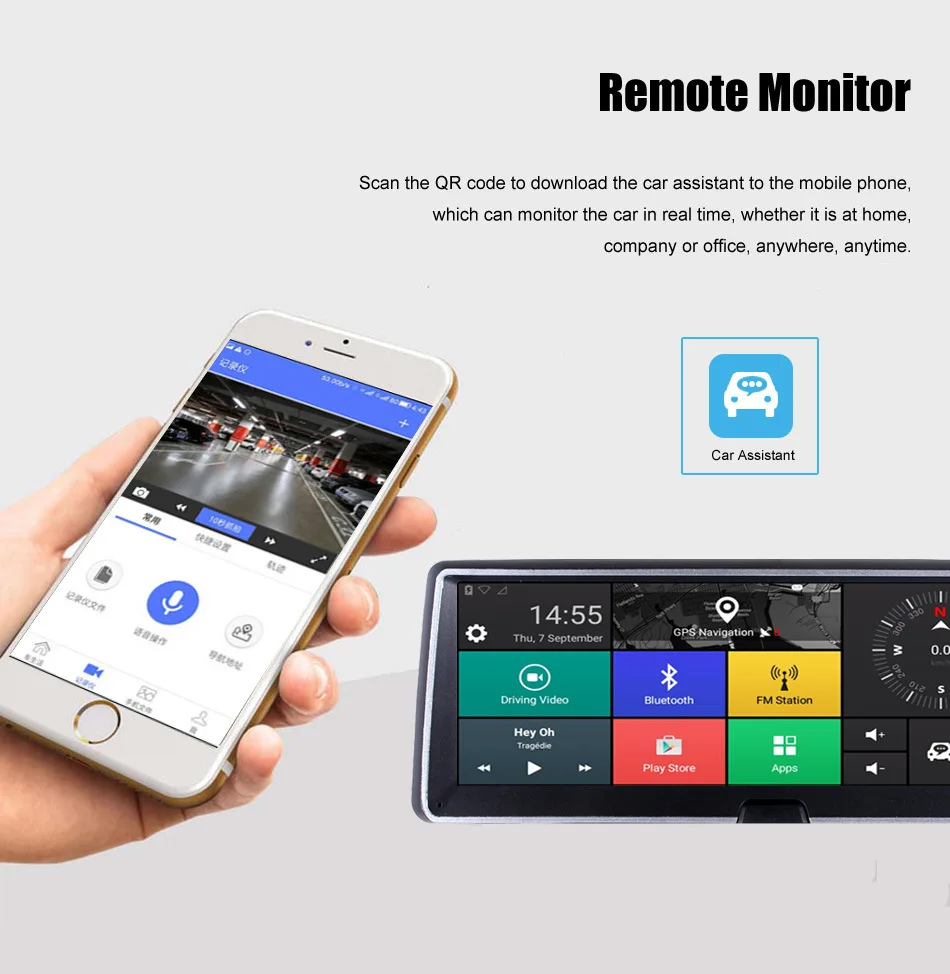 AfmoDVR 8 дюймов сенсорный экран автомобиля dvr камера Android 5 1 с gps автомобильное