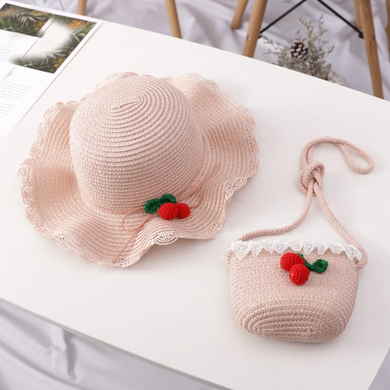 Шляпка детская соломенная с цветами милый головной убор для девочек летняя