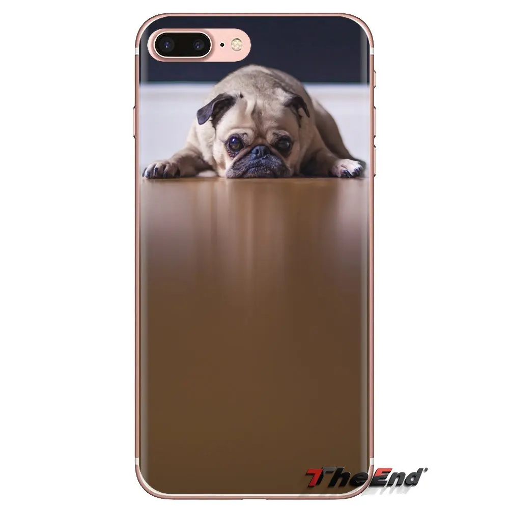Милые мопса для iPod Touch Apple iPhone 4 4S 5 5S SE 5C 6 6S 7 8 X XR XS Plus MAX прозрачные мягкие чехлы |