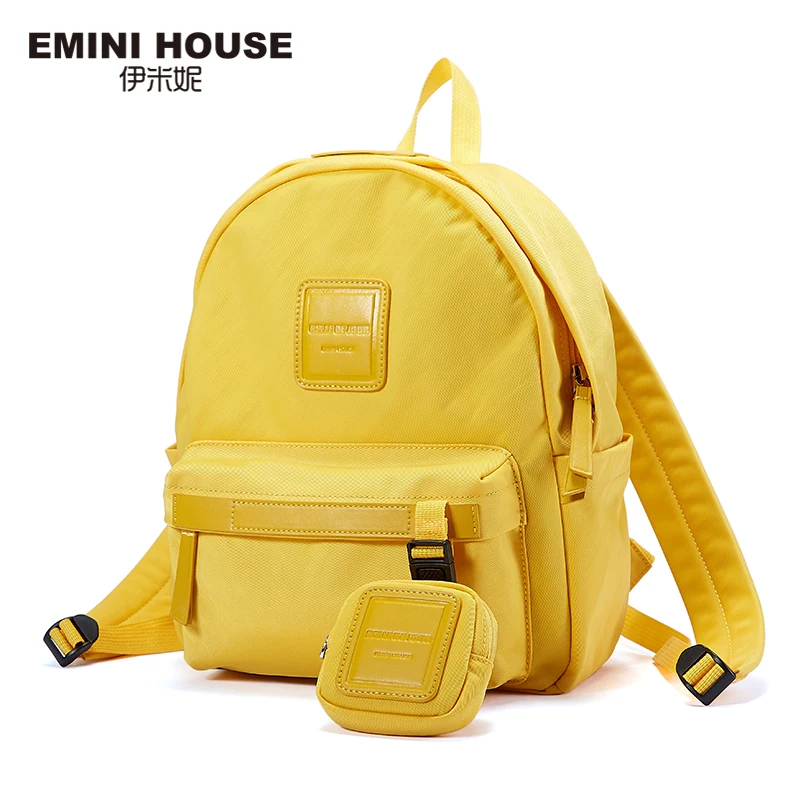 Женский рюкзак EMINI HOUSE с маленьким кошельком водонепроницаемый нейлоновый ранец