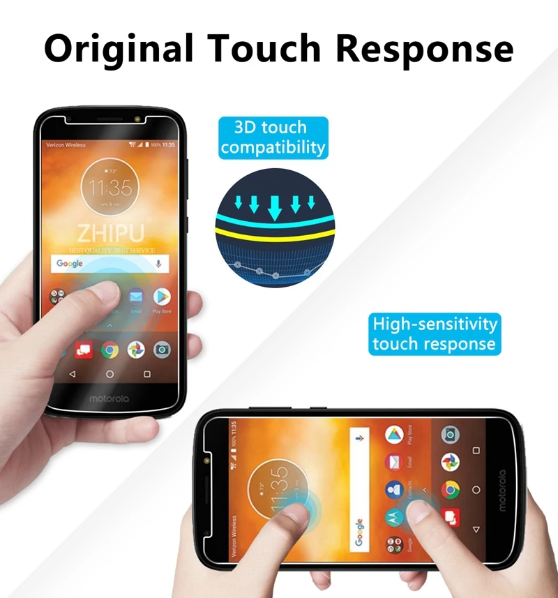 2 шт. закаленное стекло для Motorola Moto E5 Plus защита экрана с двумя sim картами 2.5D 9H две