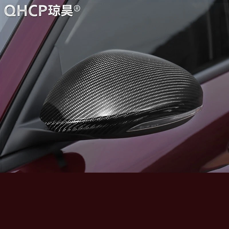 QHCP углеволоконная накладка на зеркало заднего вида для автомобиля Alfa Romeo Giulia Stelvio