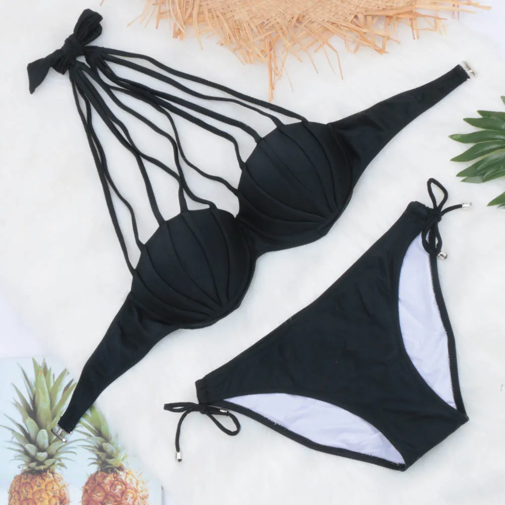 Купальник женский белый с пуш апом|Купальники| |