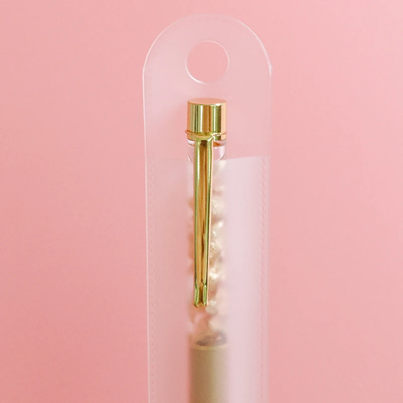 5 шт. прозрачный мешочек для перьевой ручки одиночная Сумочка ручек и карандашей