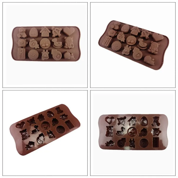 15 отверстие форма для мороженого шоколада делая инструменты силиконовая выпечки