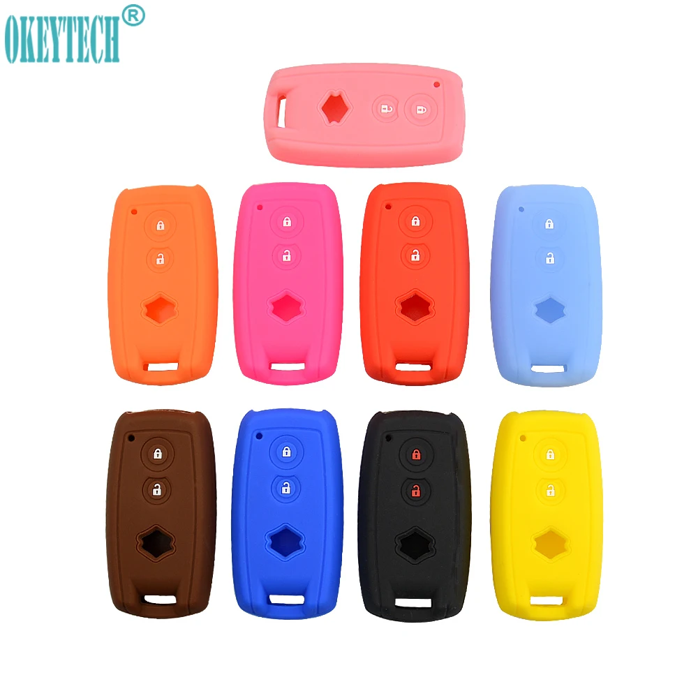 OkeyTech 2 кнопки мягкий силиконовый резиновый чехол для ключа автомобиля Suzuki SX4 2007 2008