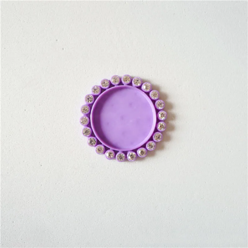 Purple 25 мм плоская задняя подставка Круглая Форма Стразы из смолы Diy Украшение для праздника Ремесло Скрапбукинг - Цвет: Purple