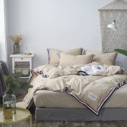 bedding set 2 Хлопок, серый, белый, Королевский размер, Комплект постельного белья, мягкое постельное белье, простыня, простыня, пододеяльник, комплект постельного белья, parure de lit - Цвет: bedding set 2