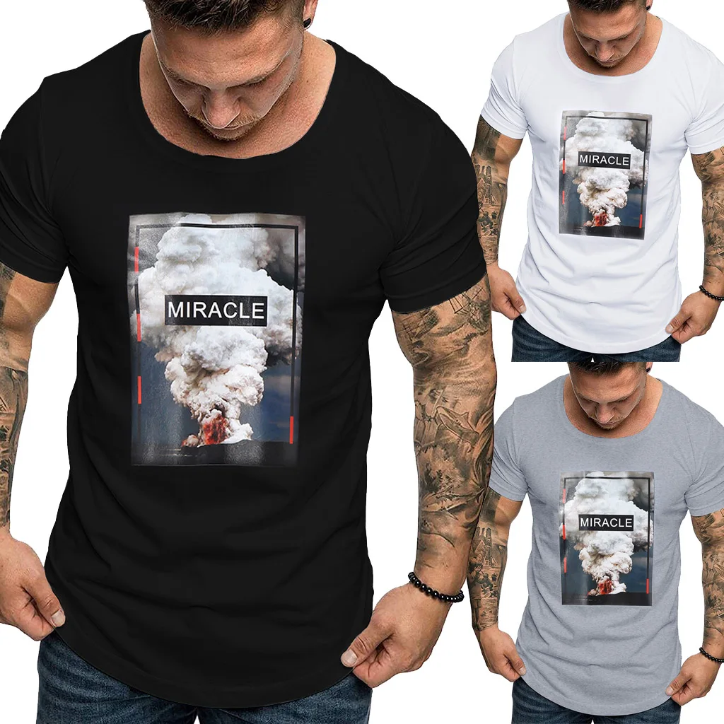 Мужская Повседневная футболка в стиле милитари свободная хлопковая Футболка с