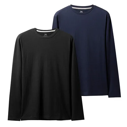 06Black Giordano две мужские водолазки с длинными рукавами и круглым вырезом под шею, имеется множество вариантов данной модели - Цвет: 06Black