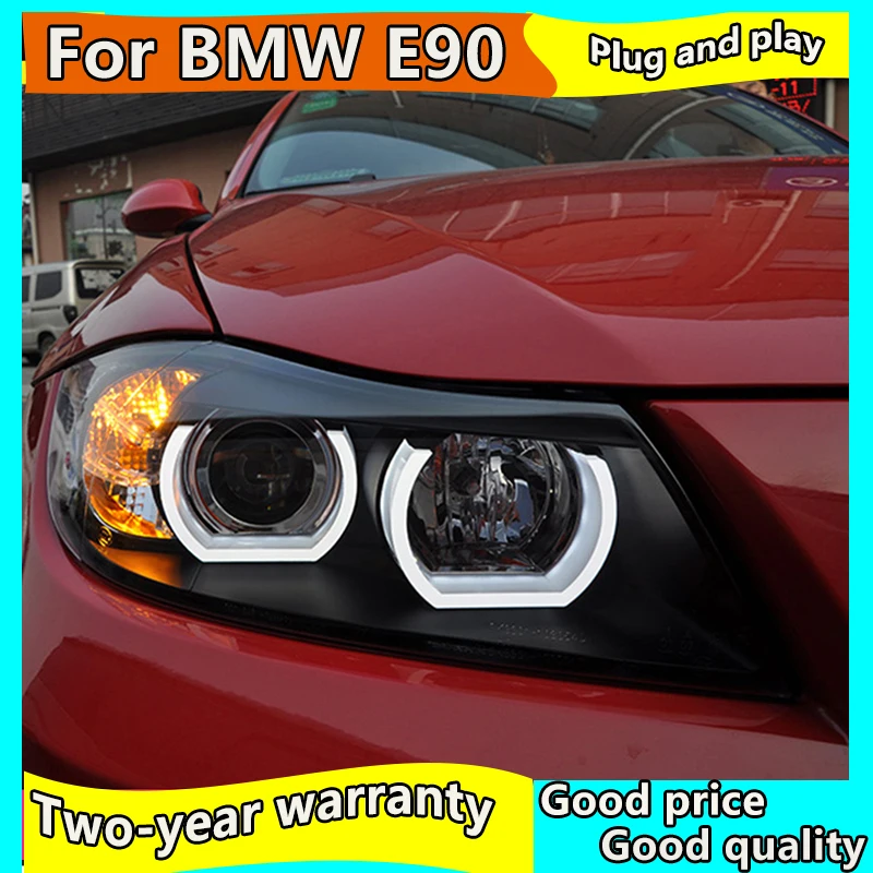 Чехол для автомобильной фары BMW E90 330I 320I 318i светодиодные ангельские глазки s