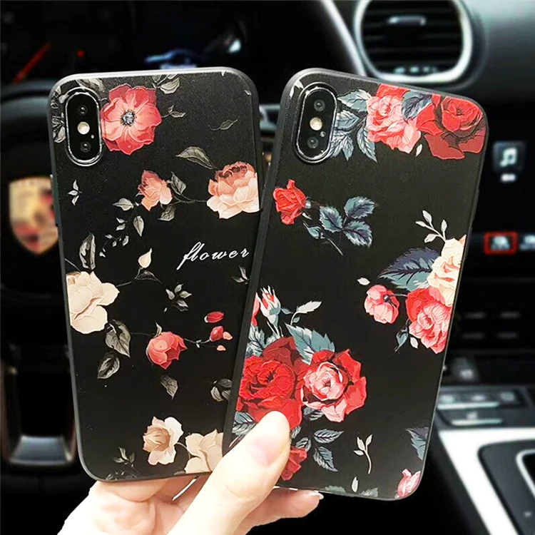 Kerzzil Роскошный Ретро 3D рельефный чехол с цветами для iPhone 7 6 6S Plus Мягкий ТПУ