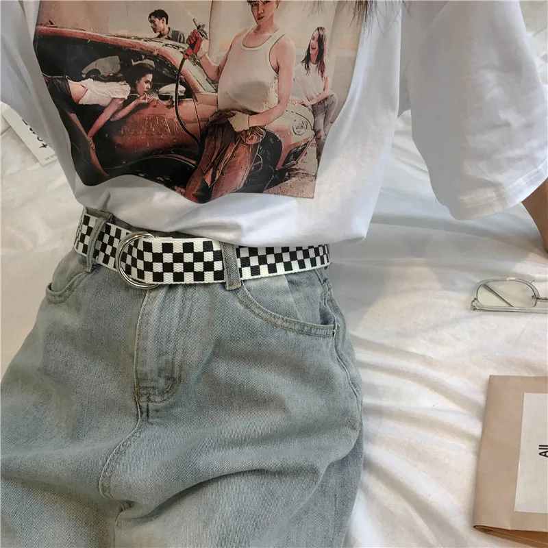 Mihoshop Ulzzang Корейская Женская мода Аксессуары черный белый хит цвет студенческий