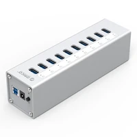free shipping orico a3h10 aluminum usb3 0 hub computer hub high speed expansion hub with power