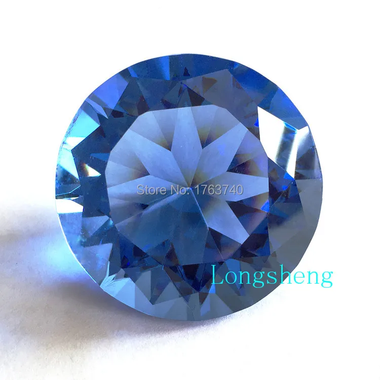 40 мм твердые Кристальные синие центральные части стеклянные алмазы для