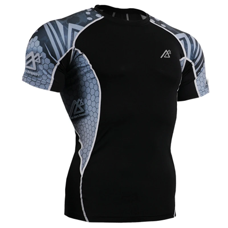 Новейшие компрессионные колготки для бега футболка мужчин дышащая
