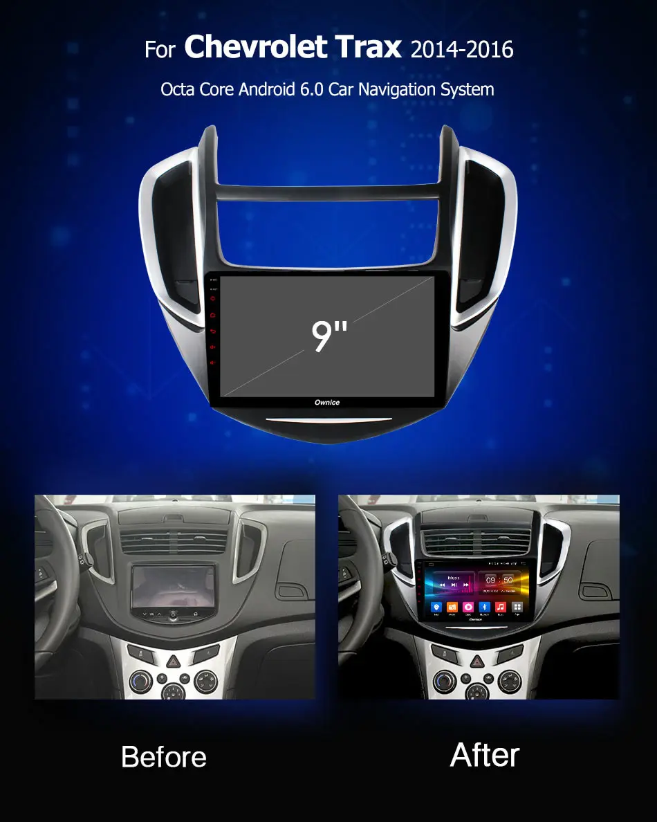 Ownice K1 K2 Android 8 1 Восьмиядерный автомобиль радио плеер gps Для CHEVROLET TRAX 2014 2016 2G