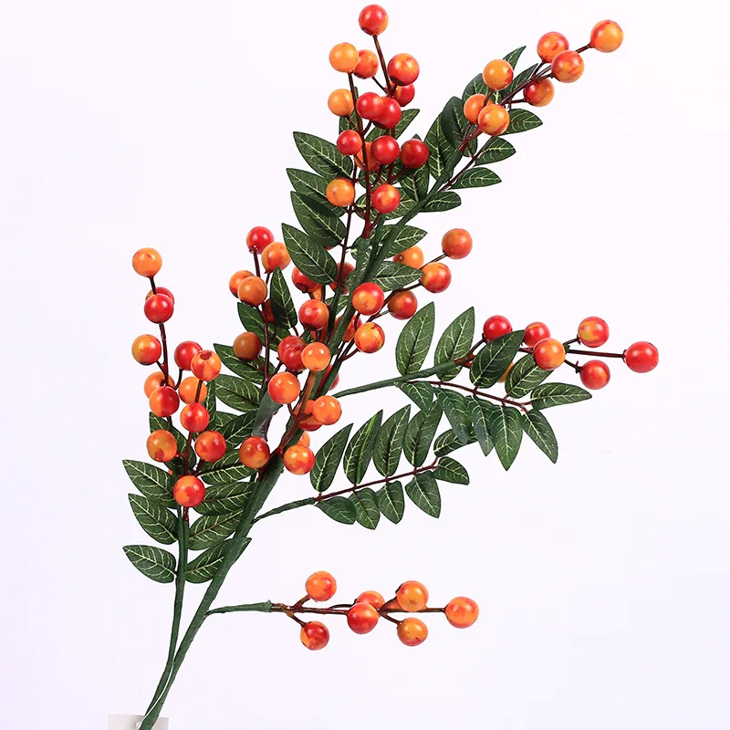 2 шт. разноцветный искусственный ягодный и листовой спрей для украшения