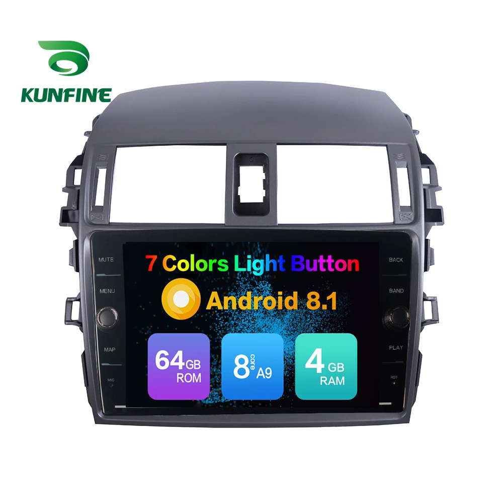 Восьмиядерный ПЗУ 64 ГБ Android 8 1 автомобильный DVD GPS навигационный плеер Deckless стерео