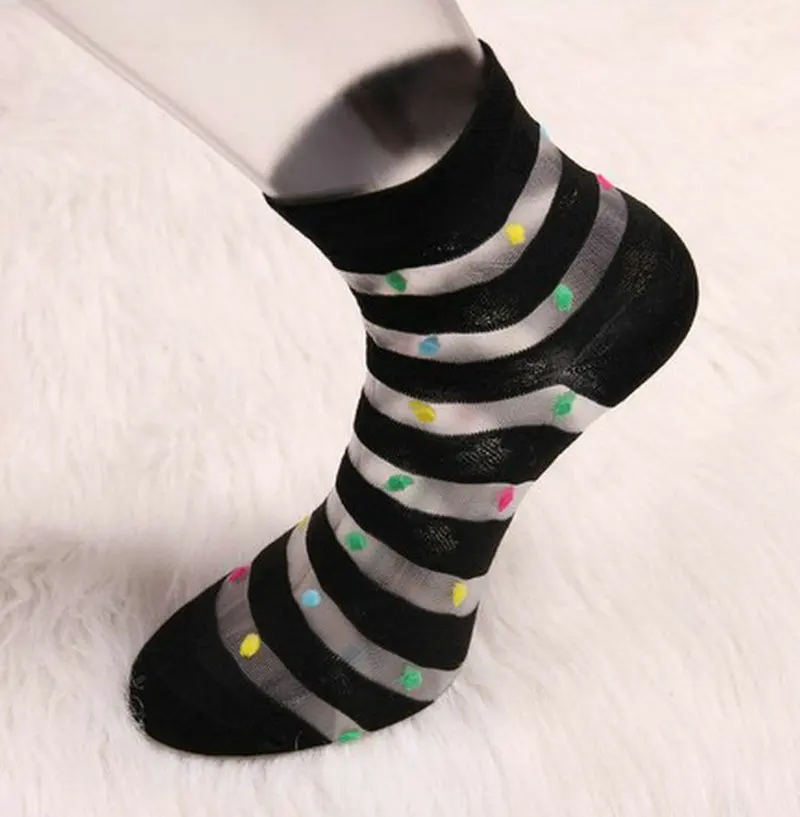 Короткие носки для женщин Лидер продаж яркие ультратонкие прозрачные красивые