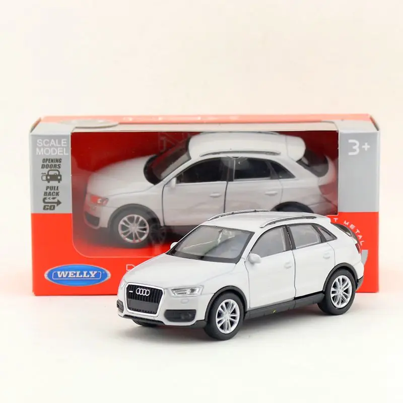 Белый /резиновые игрушки/литья под давлением модель/1:36 весы/Audi Q3 спортивные крутые/оттягиваемая назад машина/Набор для обучения/подарок для детей - Цвет: Белый