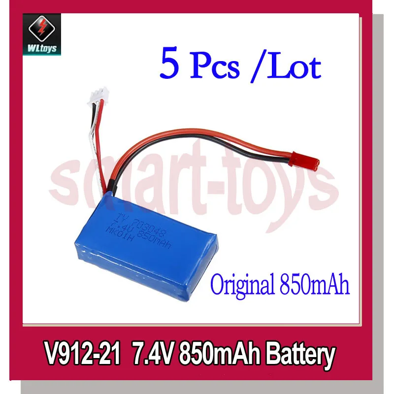 5 шт. аккумулятор 1000 мАч 1200 для wltoys V912 V915 4-канальные детали вертолета RC | Игрушки и