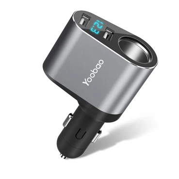 Yoobao YB209 автомобильное Зарядное устройство с двойным USB портом 2.4А автомобильная зарядка для iPhone 7 Samsung Xiaomi - Тип штекера: Gray
