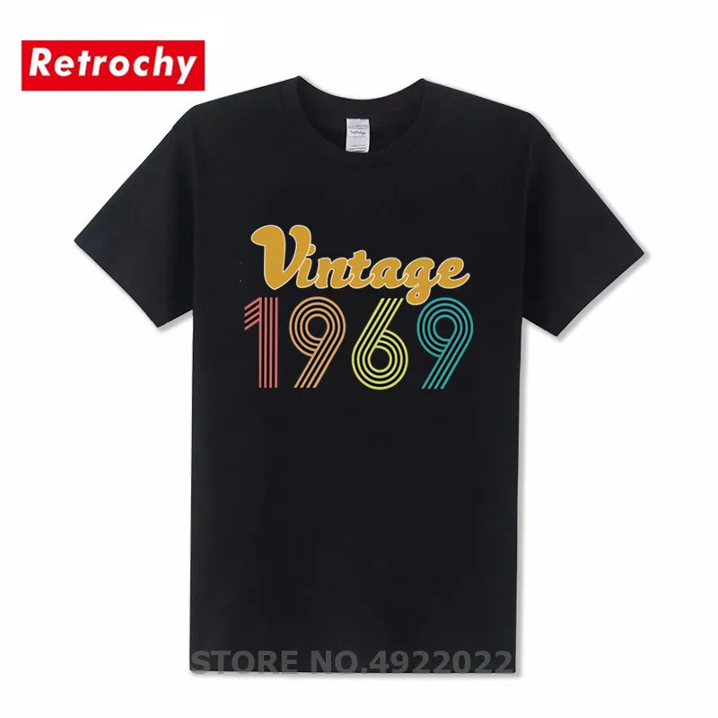 Винтажная Дизайнерская мужская футболка 1969 классические футболки на 50 й день