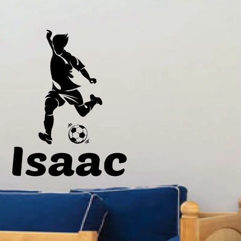 Виниловая наклейка на стену с изображением футбольного игрока|football sticker|soccer