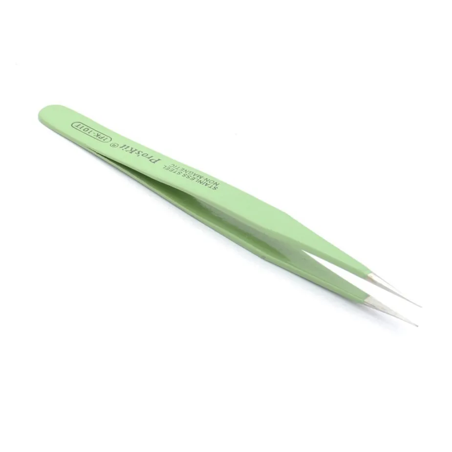 

Hot Pro'sKit 1PK-101T Insulated Tweezer,Non-magnetic Insulated Anti-static Tweezer For Soldering Station