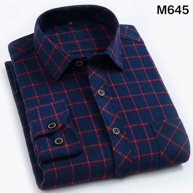 Брендовая фланелевая рубашка EYM в клетку мужская хлопковая Новинка осени 2018