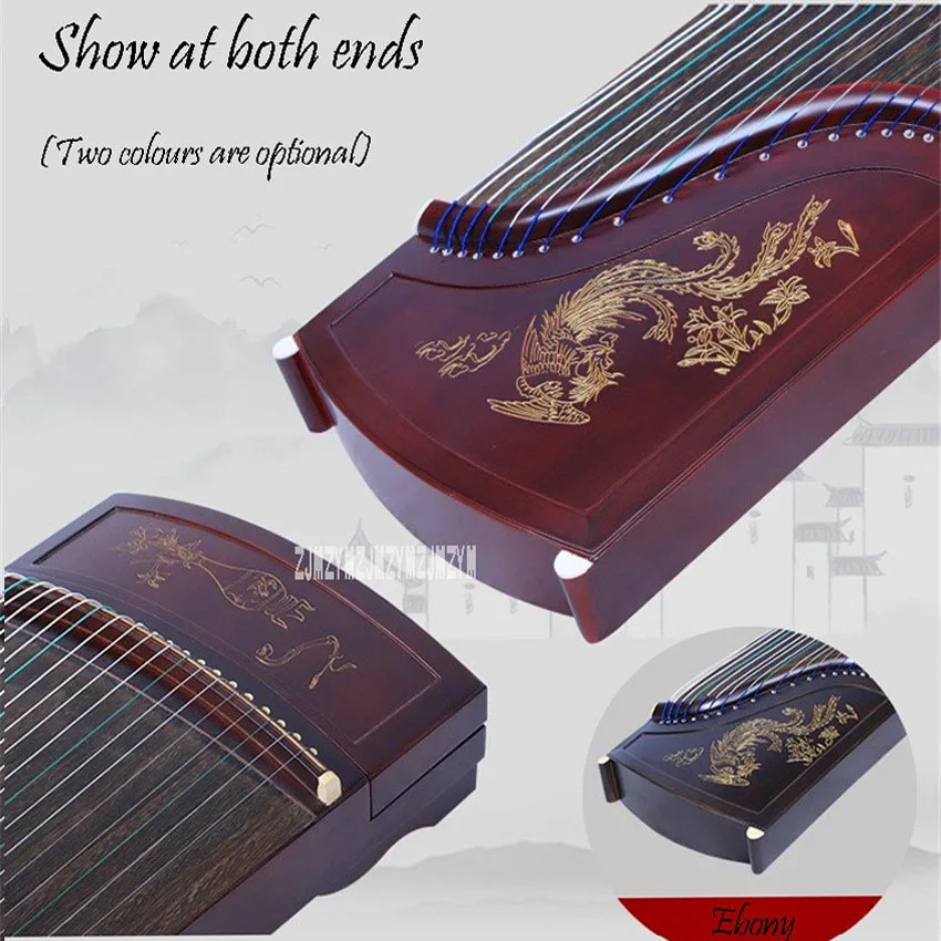 Guzheng Инструмент золотой порошок гравировка и печать Профессиональный 21 струнный специальный инструмент для выполнения ZYG-116