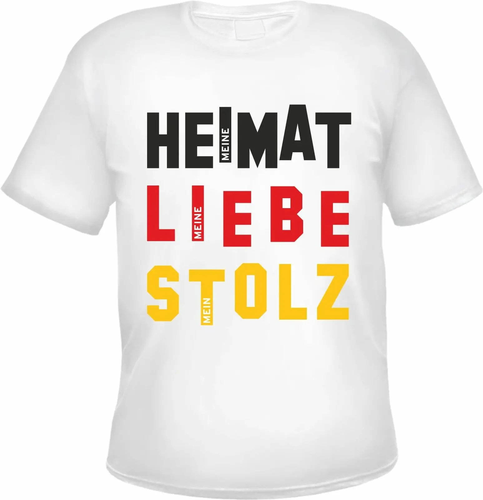 Футболка Deutschland-heimate LIEBE STOLZ-Block-Weiß-S бис 3XL-fans em wm | Мужская одежда