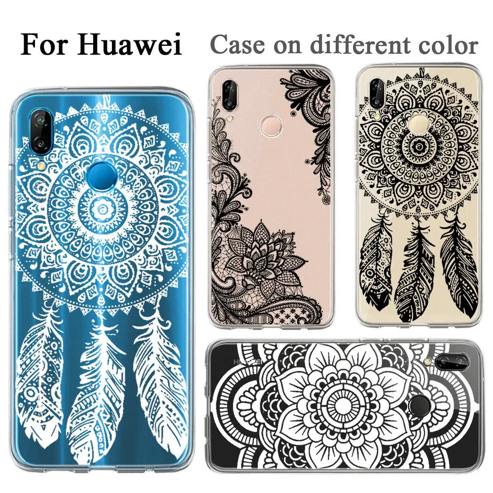 Мандала Цветочный чехол для huawei Honor Коврики 10 9 8 P20 P10 P9 P8 Y6 Lite Pro Plus 7X Y3 Y5 II Y7 чехол силиконовый чехол сумка