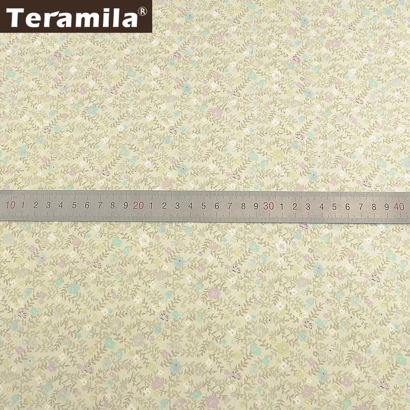 Teramila100% хлопок Цветы Ткань стеганый Tecido Вышивание лоскутное Telas DIY Tissus Au метр платье Домашний текстиль одежда для малышей