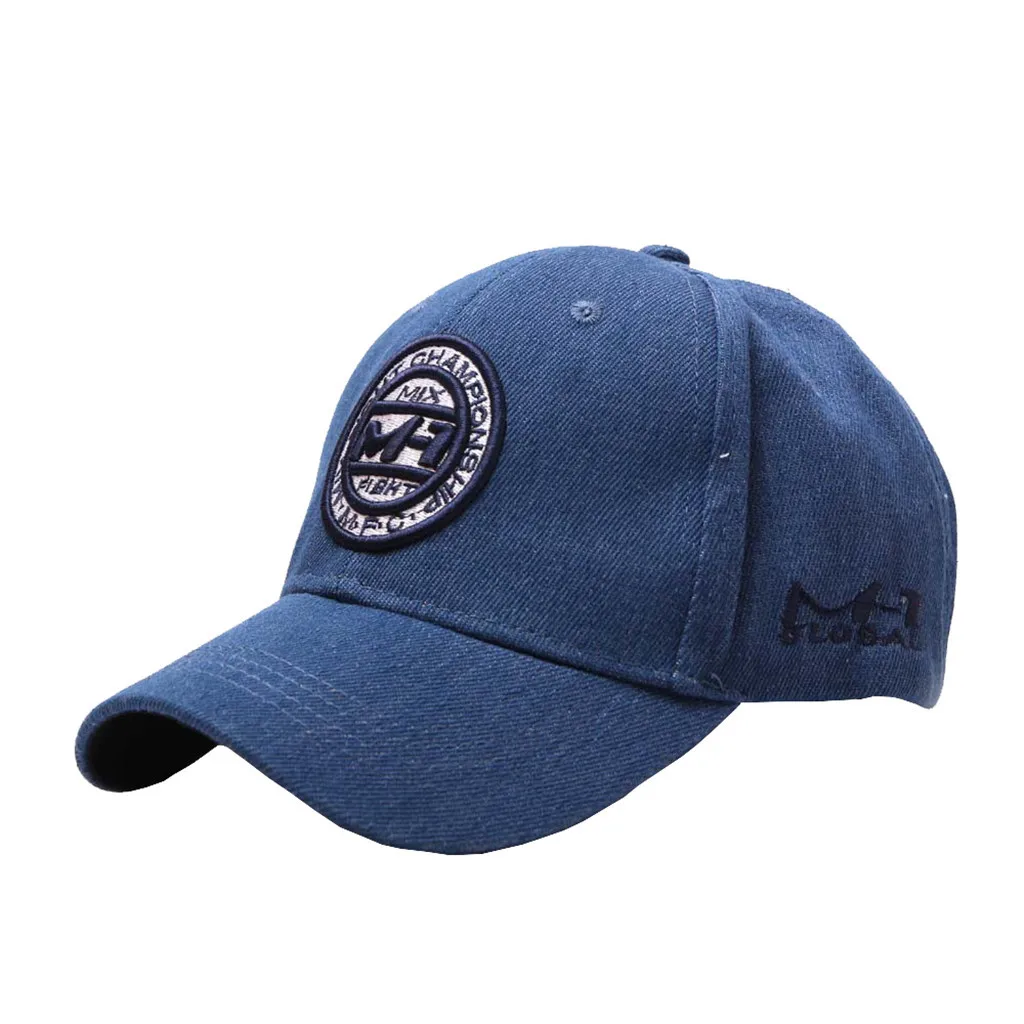 Мужская и женская шляпа из хлопка с вышитым цветком джинсовая Солнцезащитная