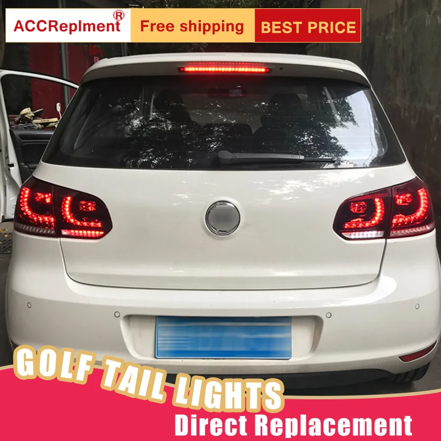 

New LED Taillights Assembly For VW Golf 6 2009-2013 LED Rear Lamp Brake Reverse Light Rear Back Up Lamp DRL Car Tail lights