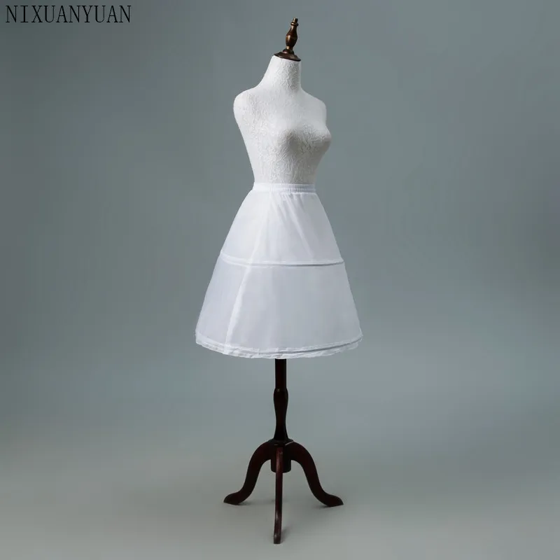 NEW 2 Hoops White A Line Long Flower Girl Dress Petticoat Kids Ballet Child Crinoline Tutu Skirts Girls Underskirt | Свадьбы и