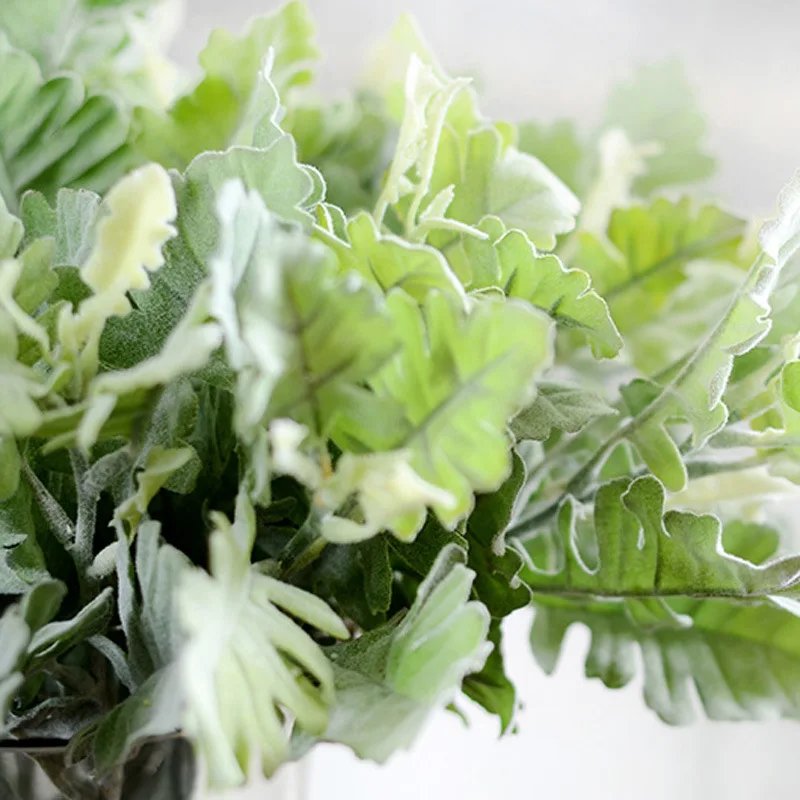 Абрикосового и зеленого цвета Прошивная серебряной фольгой искусственные