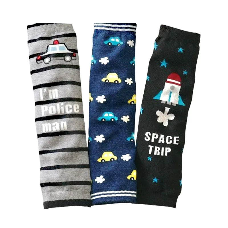 Детские гетры для девочек и мальчиков хлопковые полосатые в мультяшном стиле